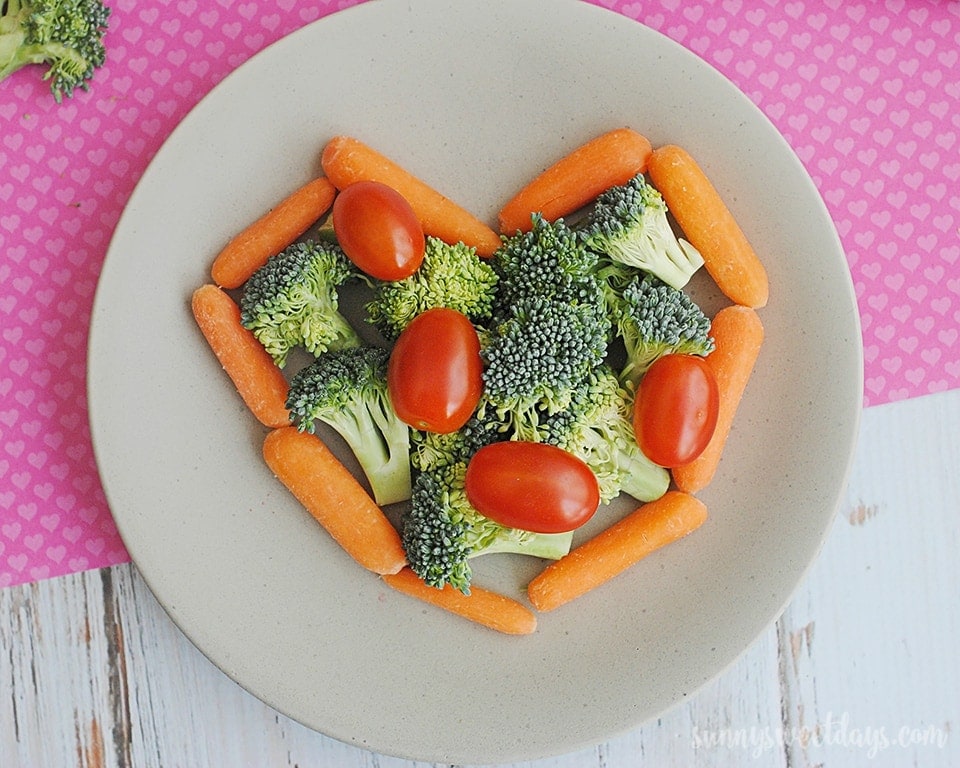 Valentine's Day Vegetable Snack