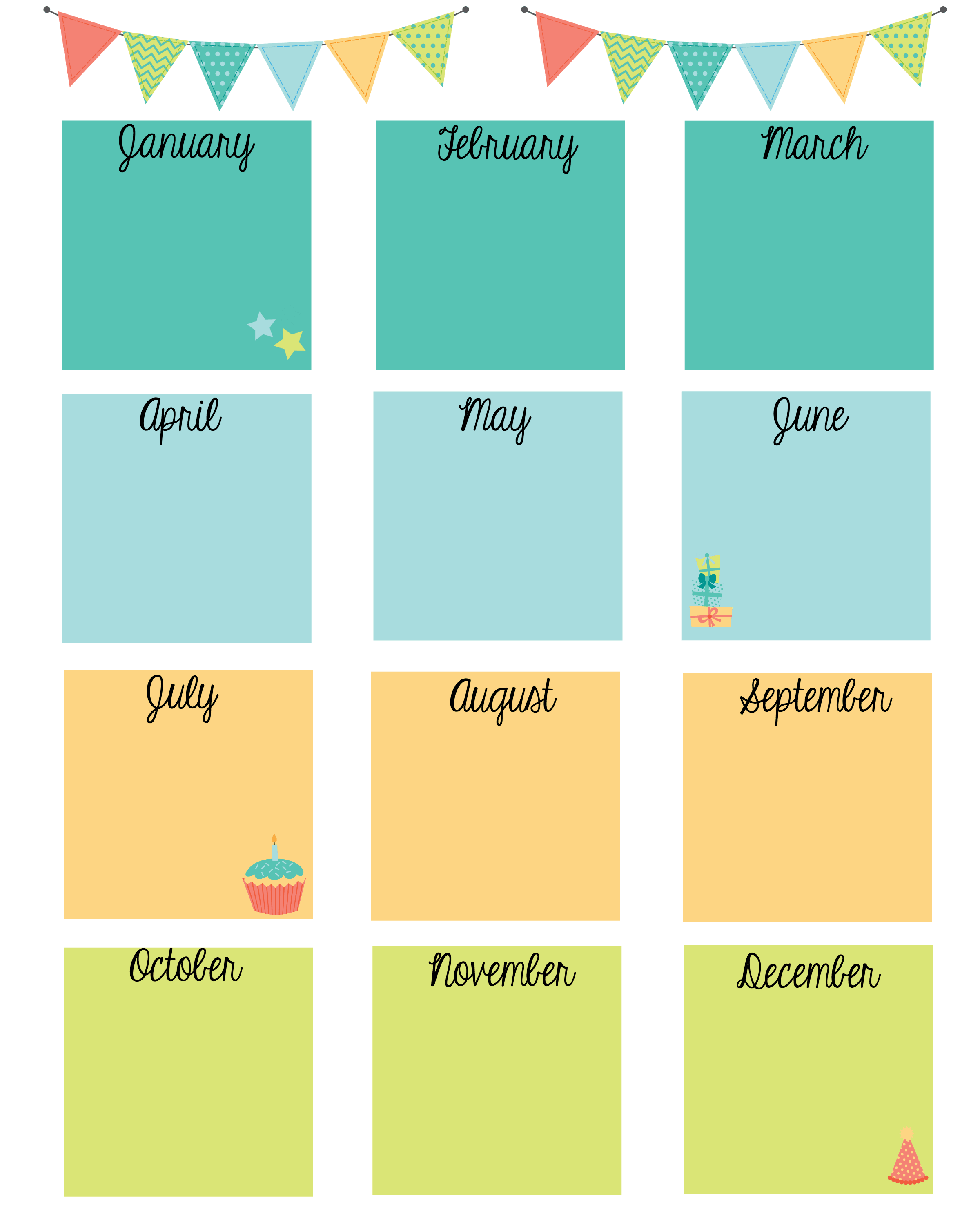 Never Forget A Birthday With This Free Birthday Calendar Printable