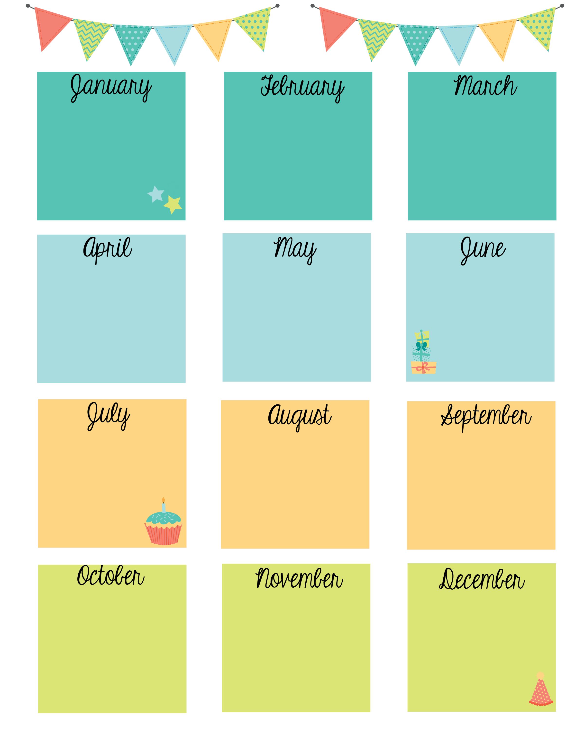 Best Templates Birthday Calendar Printable   Birthday Calendar 