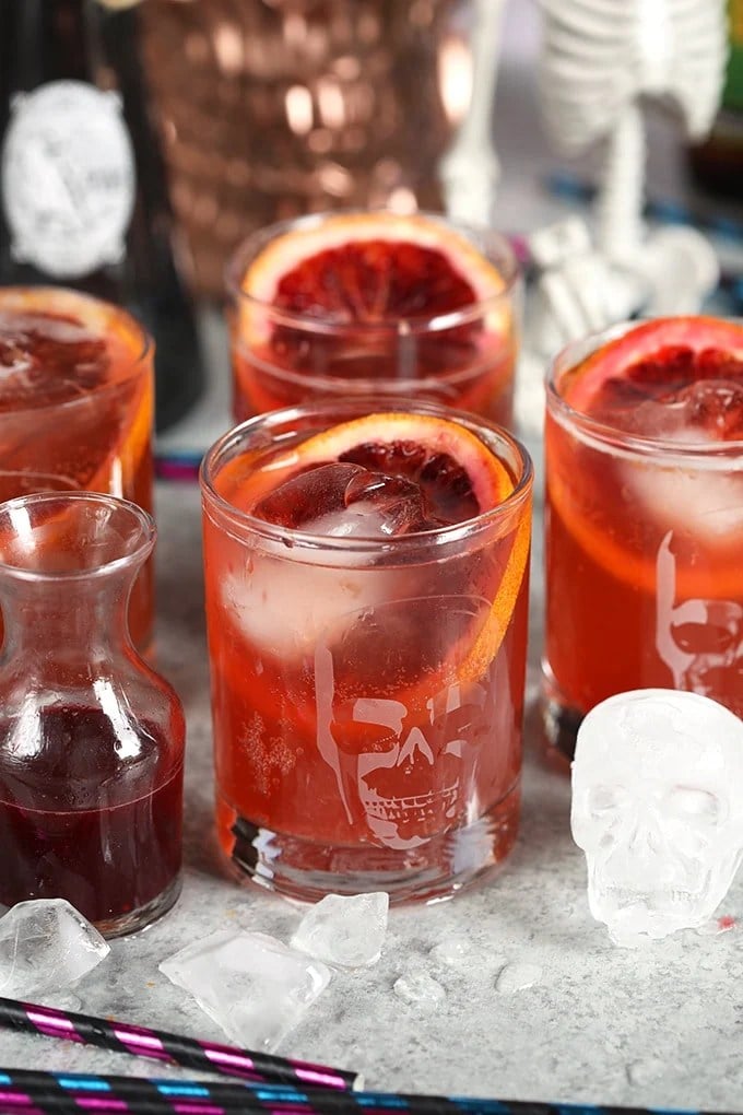 Image for Spiced Blood Orange Dark and Stormy Cocktail Recipe