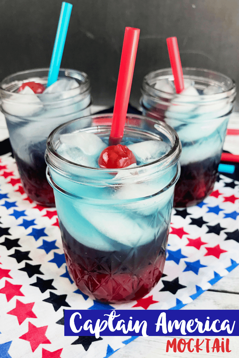 Red White and Blue Drink: Bomb Pop Drink Inspired by Captain America