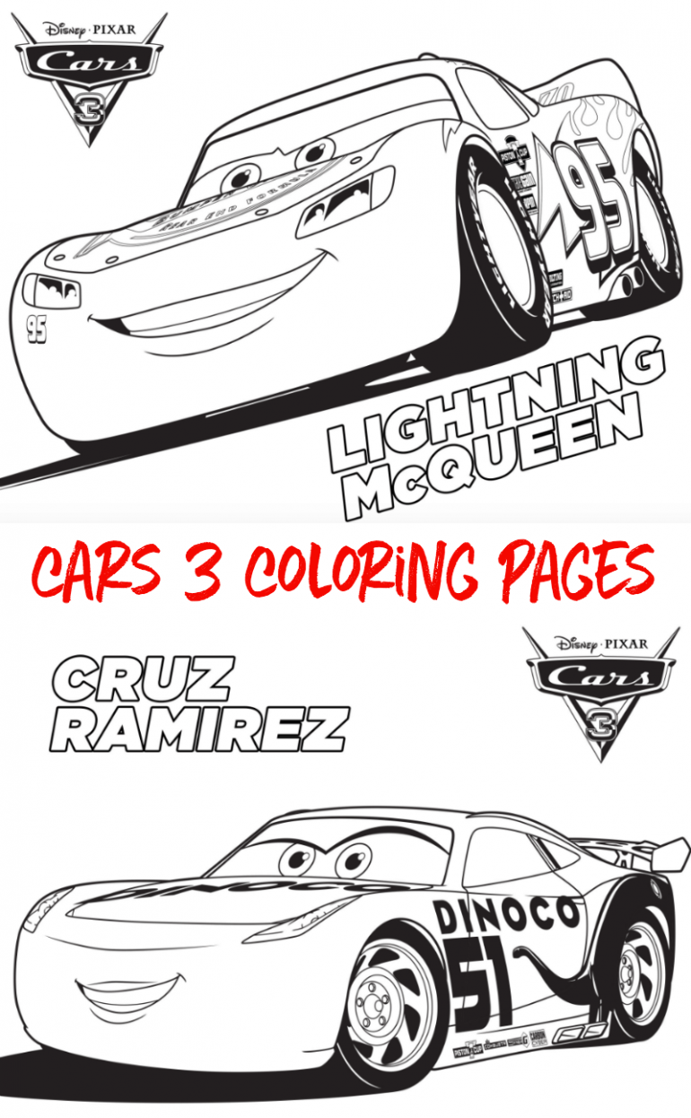 coloring pages cars 3