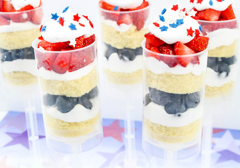 Patriotic Fruit & Cake Push Pops