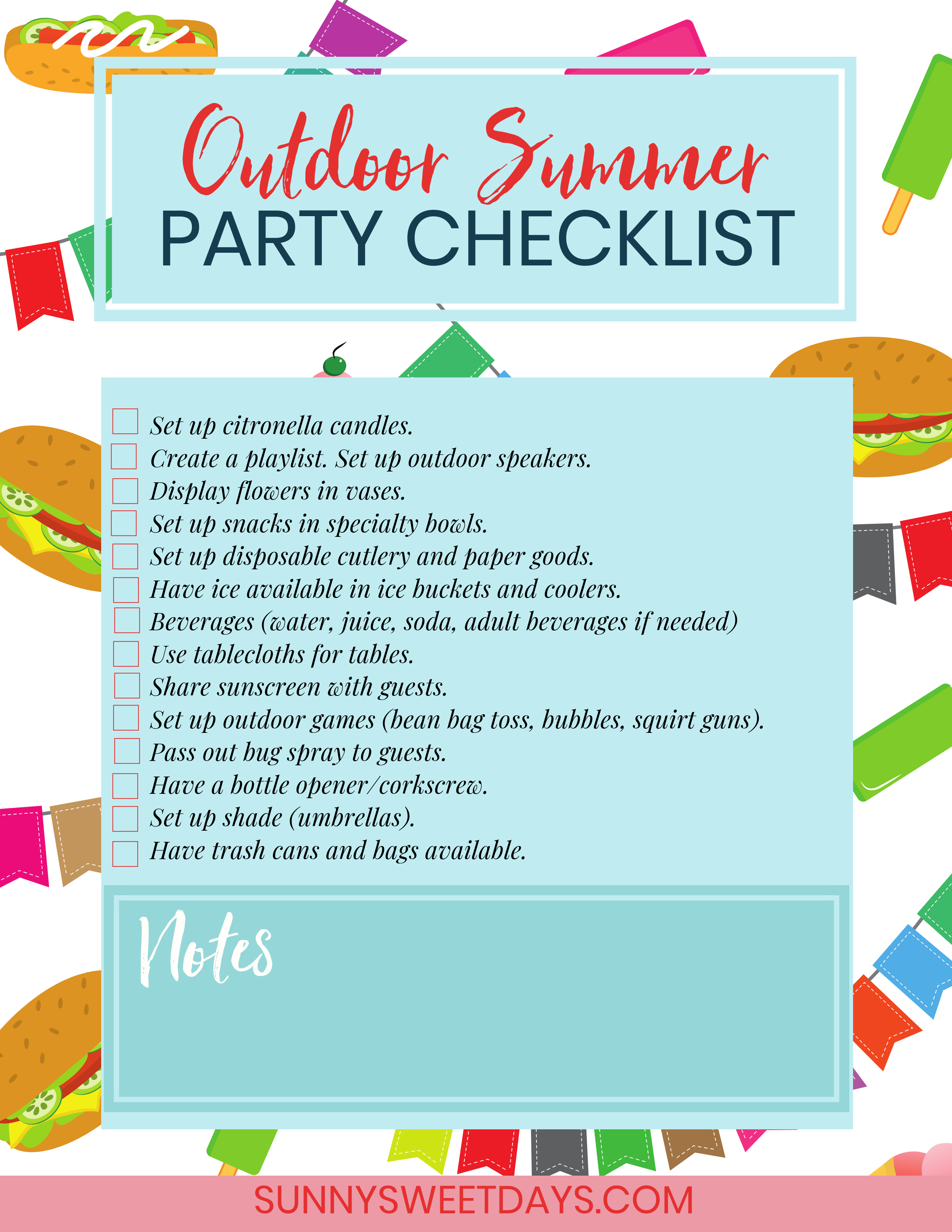 Swim Party Checklist and Backyard Party Planning Tips - Bless'er House