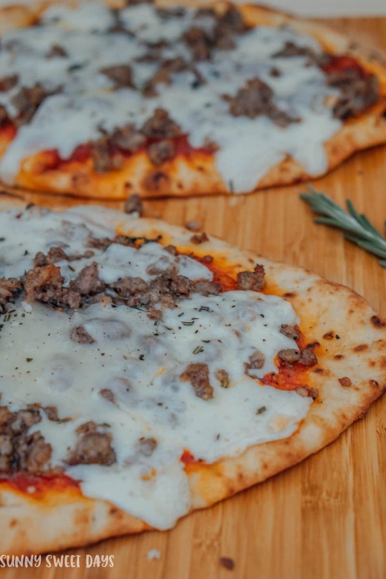 Sausage Naan Pizza