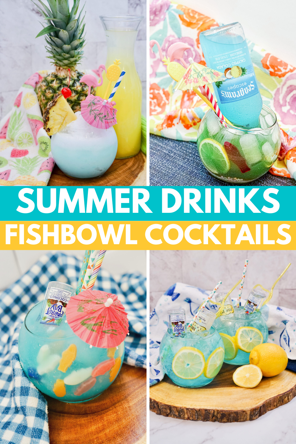 Summer Cocktail Party Menus | The BEST Fishbowl Cocktails