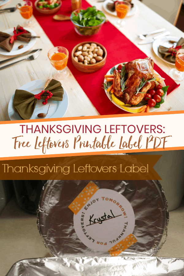 Wine Cocktail Party + Thanksgiving Leftovers Printable Label