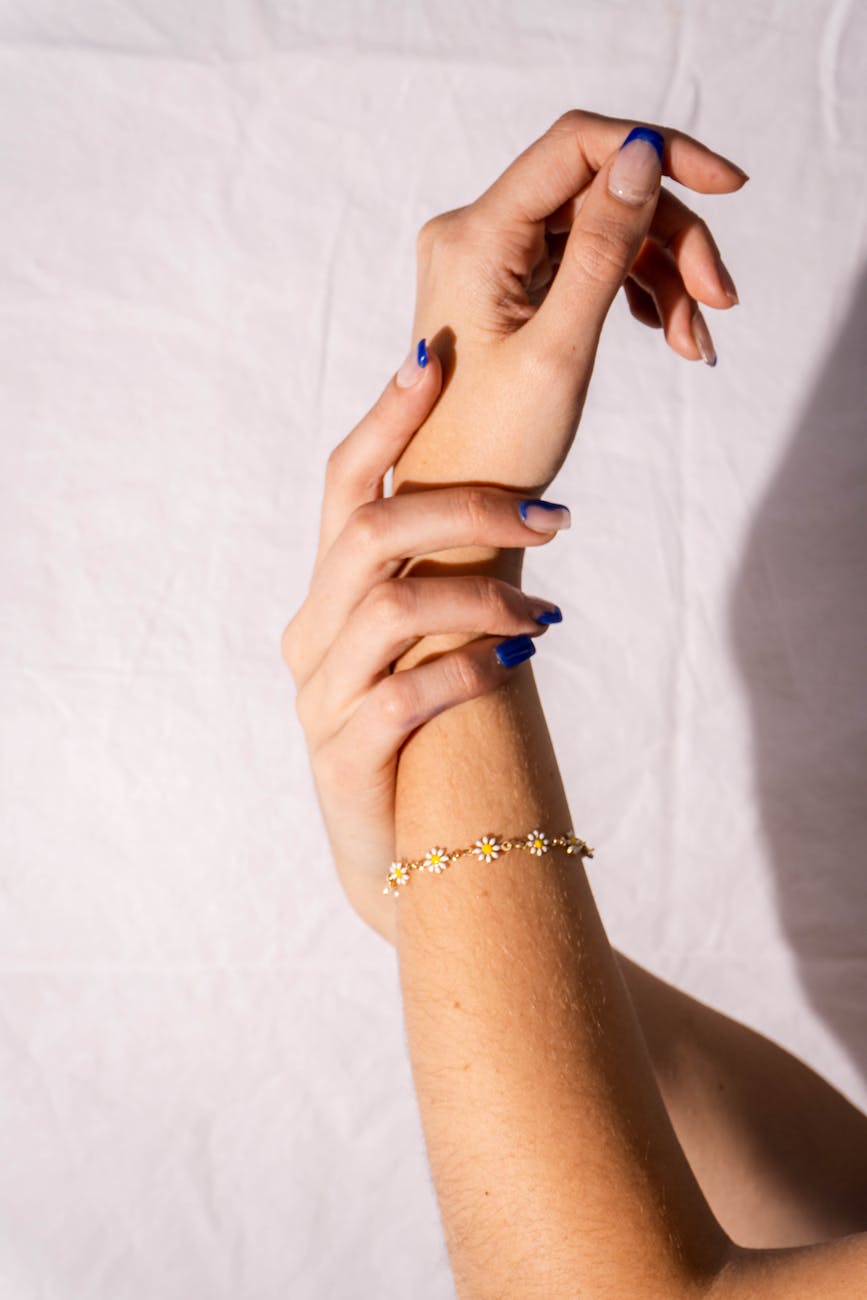 bracelet on the wrist of a woman