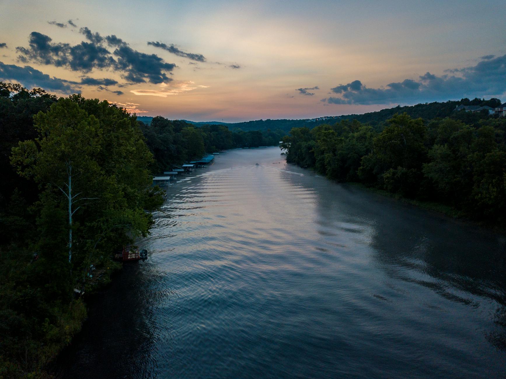aerial photography of body of water