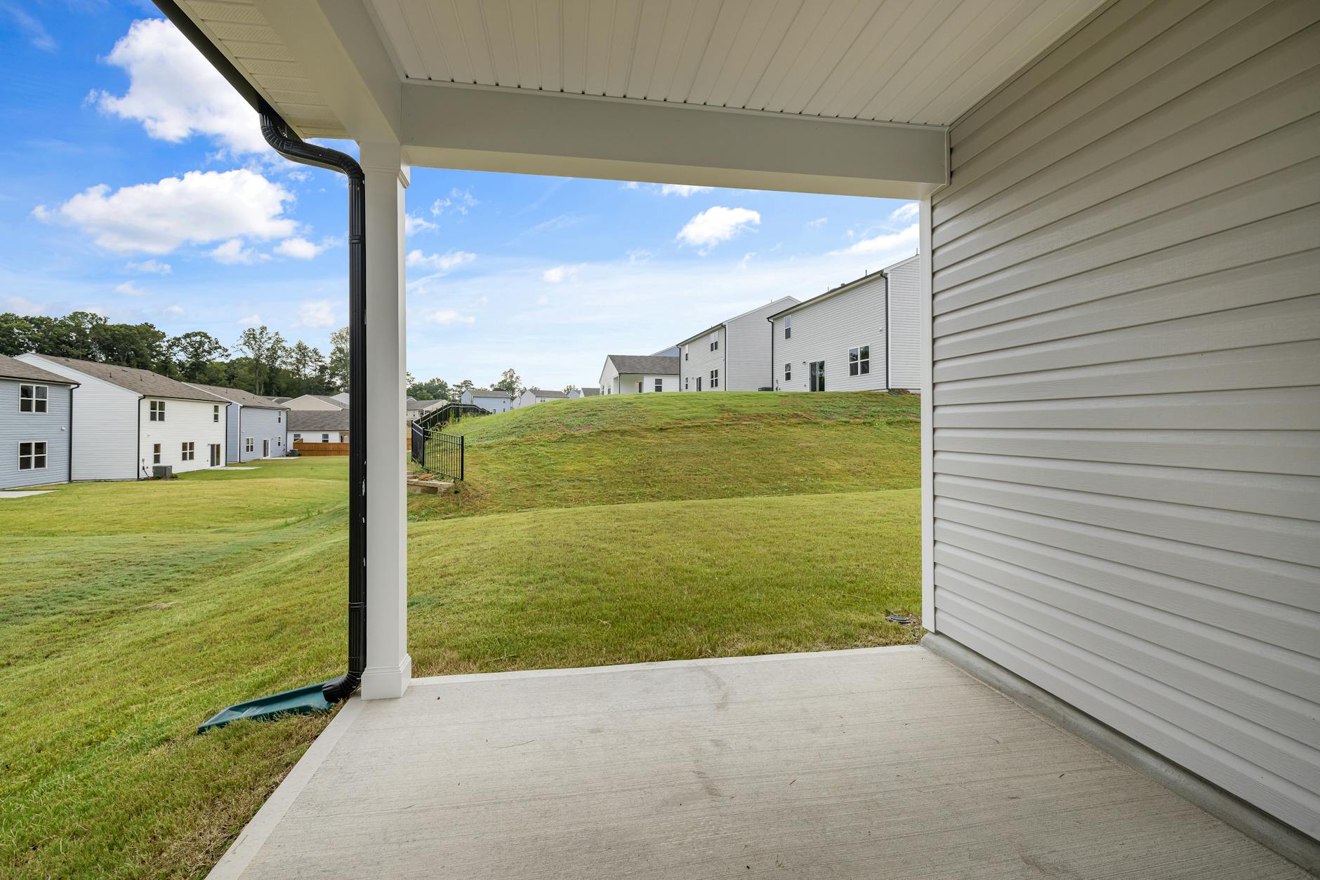 concrete patio of house