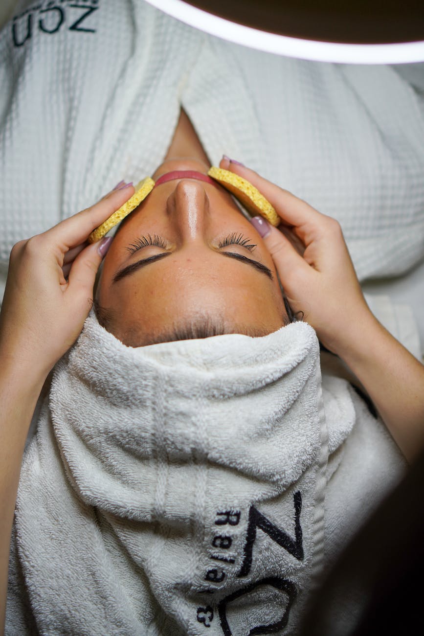 woman in white towel