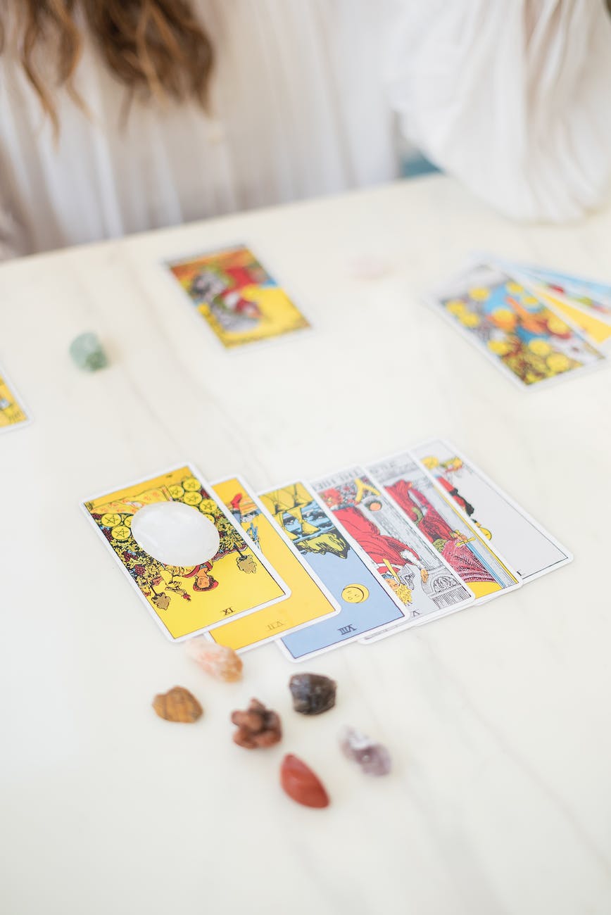 tarot cards on a table