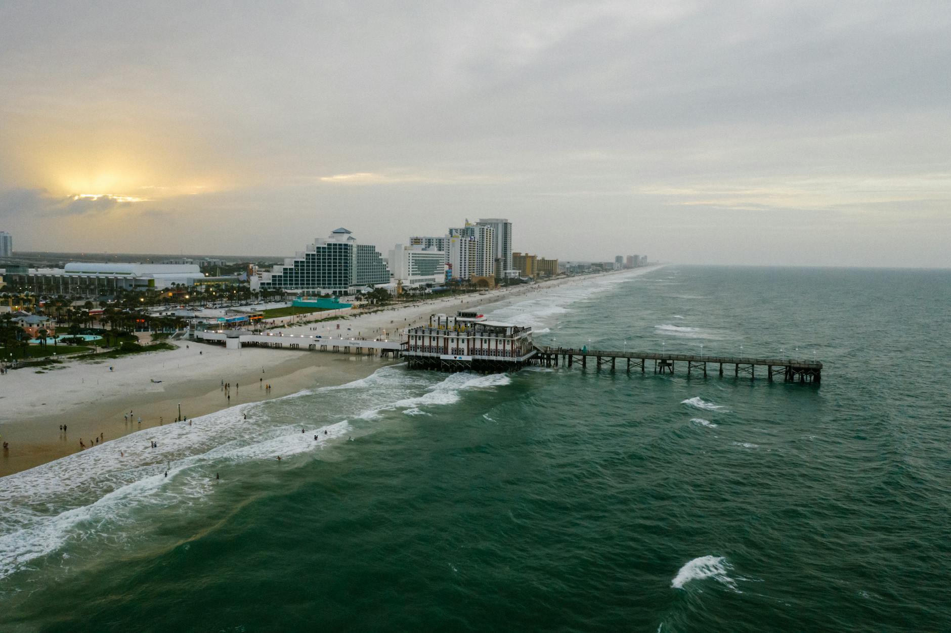 aerial view of the daytona beach