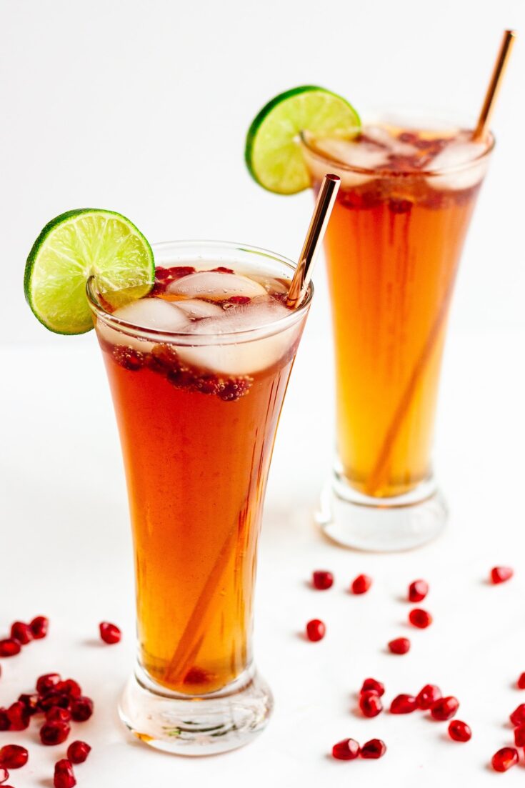 Image for Pomegranate Lime Spritzer Cocktail | Maple + Mango