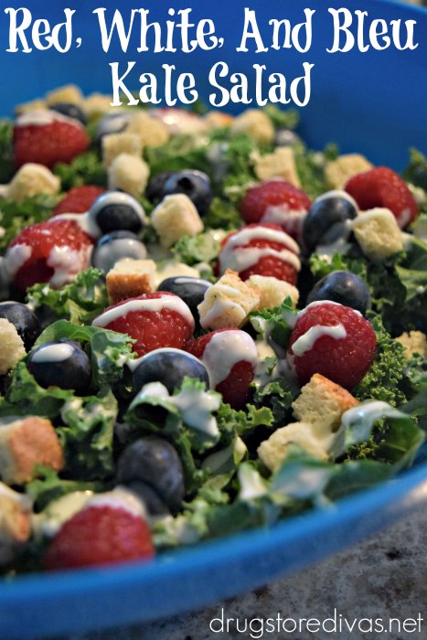 Image for Red, White, And Bleu Kale Salad Recipe